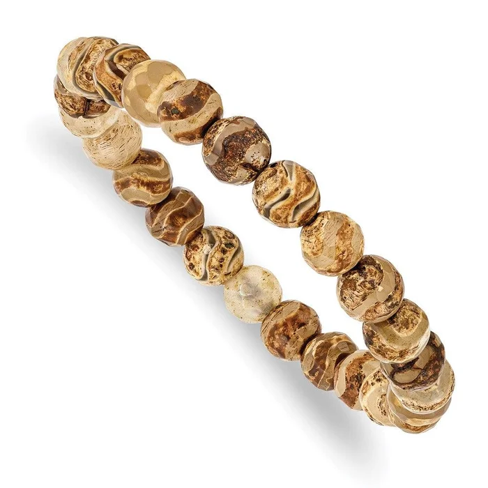 Celestial Pillar Agate Beaded Stretch Bracelet