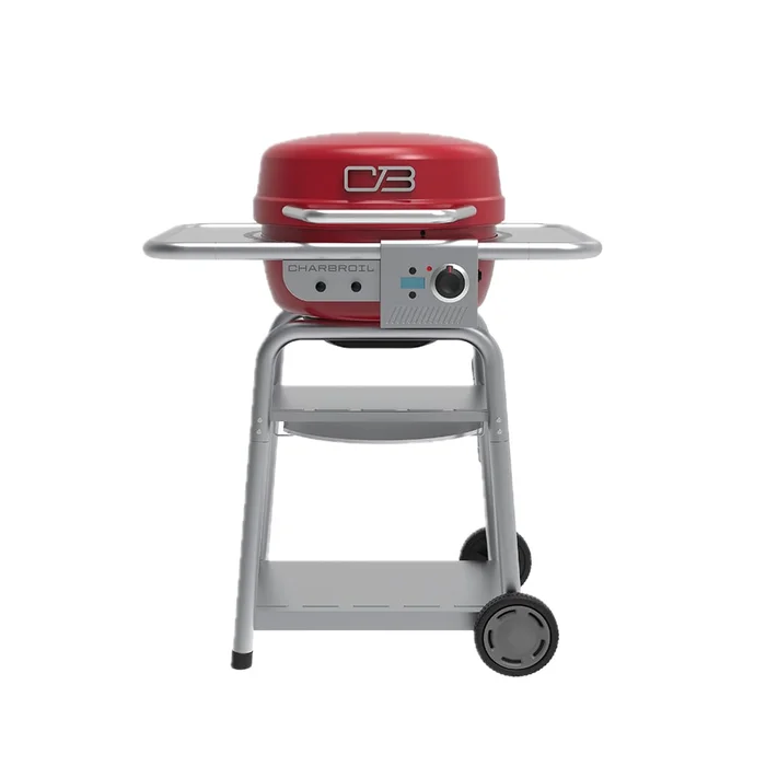 Charbroil Bistro Pro Grill Griddle + Charcoal Mode 1750 -Watt Red Electric Grill