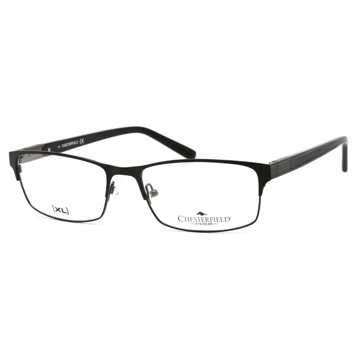 Chesterfield Men’s Eyeglasses – Black Full Rim Metal Frame Clear Lens | 46 XL 0JVW 00