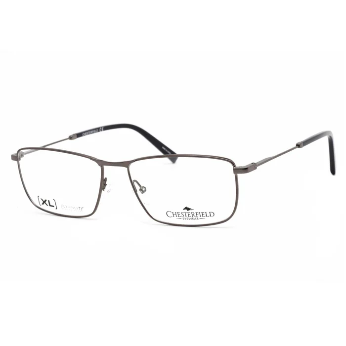 Chesterfield Men’s Eyeglasses – Silver Rectangular Metal Full Rim | CH 80XL 0YB7 00