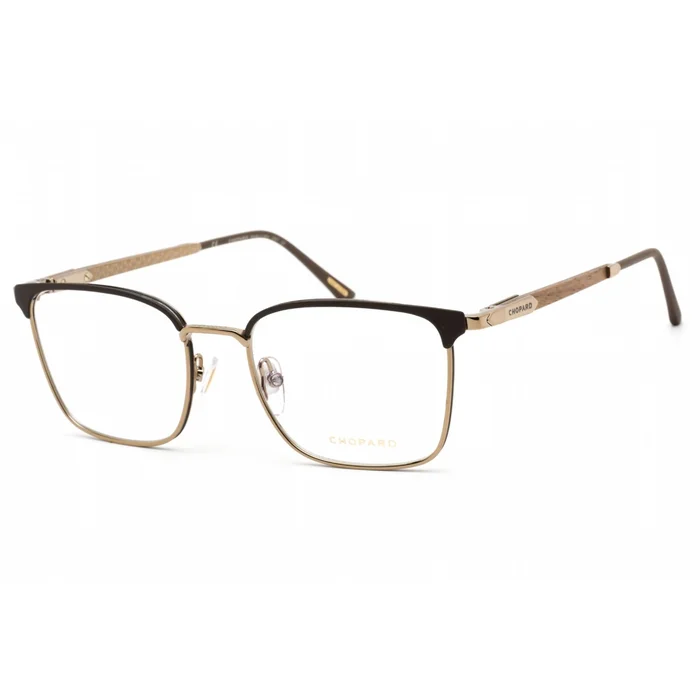 Chopard Men’s Eyeglasses – Full Rim Gold/Black/Brown Metal Frame, 55 mm | VCHG06 02A8