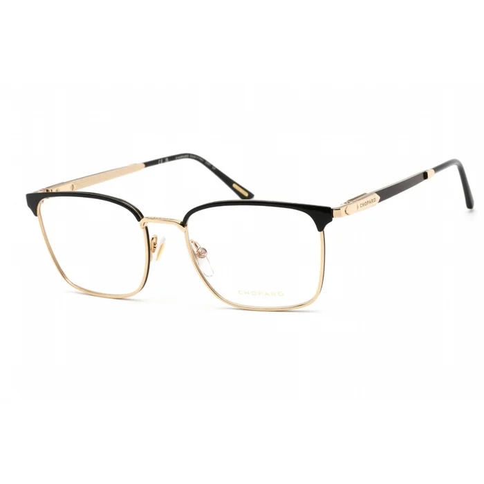 Chopard Men’s Eyeglasses – Shiny Rose Gold with Black Part Rectangular | VCHG06 0301
