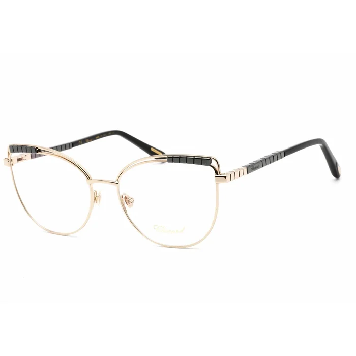 Chopard Women’s Eyeglasses – Gold Metal Cat Eye Frame Clear Demo Lens | VCHC70 0300
