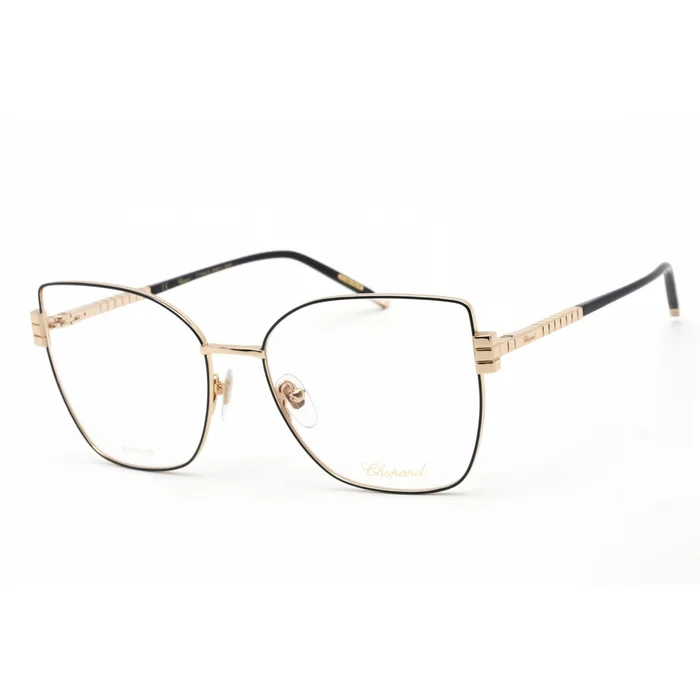 Chopard Women’s Eyeglasses – Shiny Rose Gold with Blue Part Butterfly | VCHG01M 0309