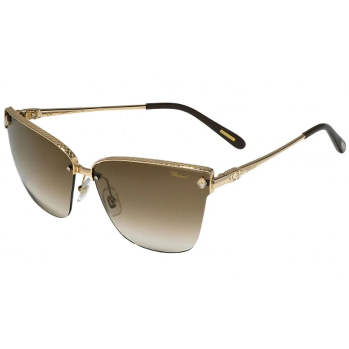 Chopard Women’s Sunglasses – Gold Frame Brown Gradient Lens | SCHC19S-0300-65-13-135