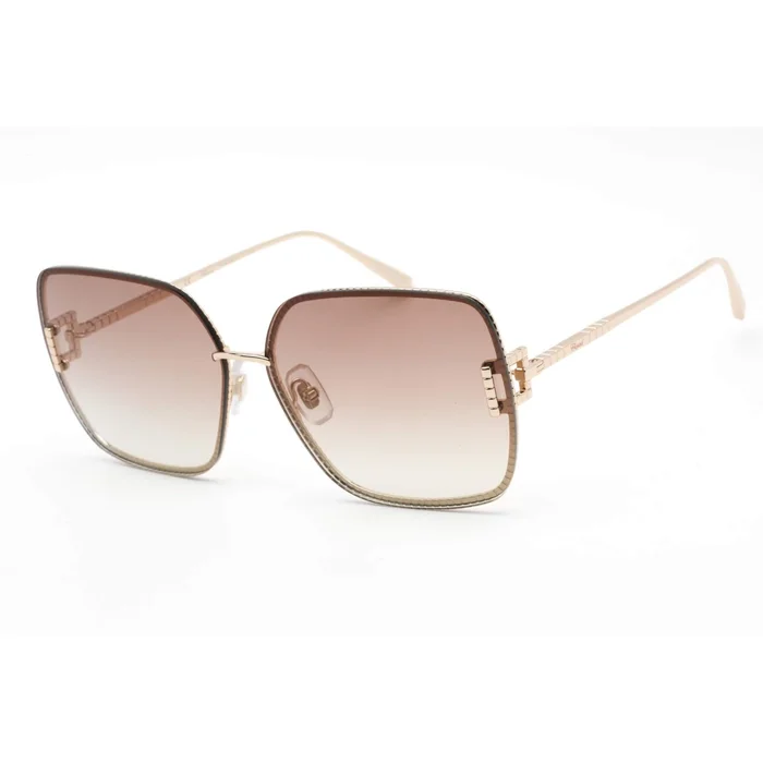 Chopard Women’s Sunglasses – Total Shiny Rose Gold Butterfly Shaped Frame SCHF72M 300X