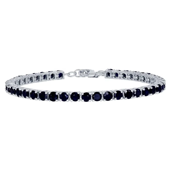 Classic Women’s Bracelet – Round 13.00cttw Diffusion Sapphire Gem Tennis | T-7685