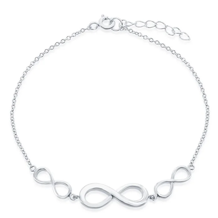 Classic Women’s Bracelet – Sterling Silver Multiple Infinity | S-4901