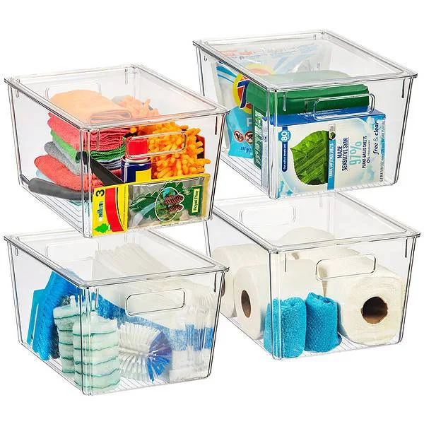 ClearSpace X-Large Plastic Storage Bins With Lids – Perfect for Kitchen, Pantry, Fridge Organization and Storage