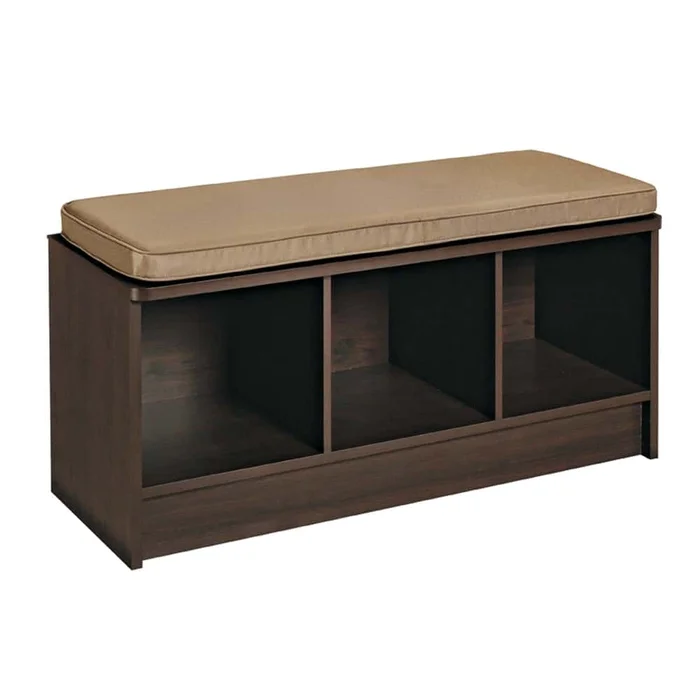 ClosetMaid Modern Espresso Storage Bench with Storage 35.27-in x 14.01-in x 18.5-in