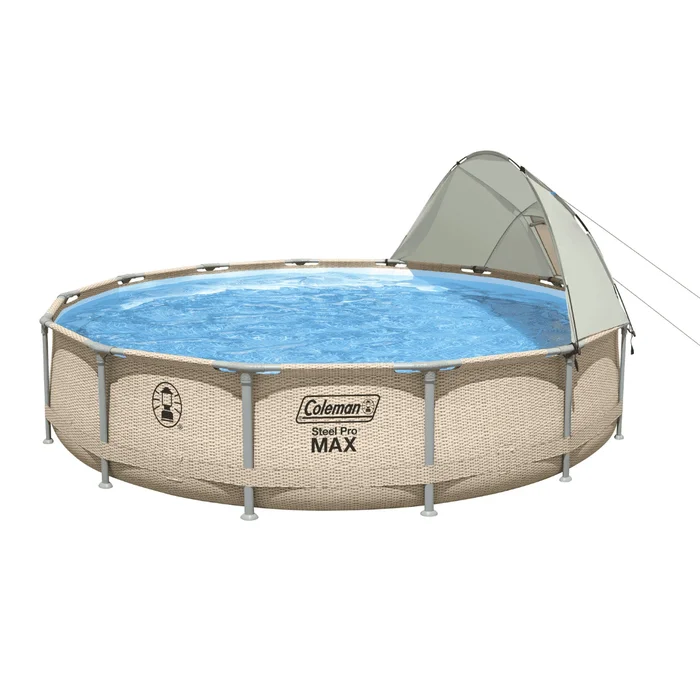 Coleman Steel Pro Max 14′ x 33″ Round Metal Frame Above Ground Pool Set