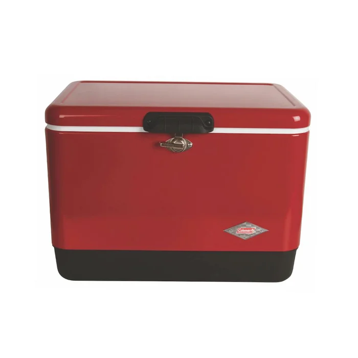 Coleman Vintage 54-Quart Steel Belted Cooler, Red