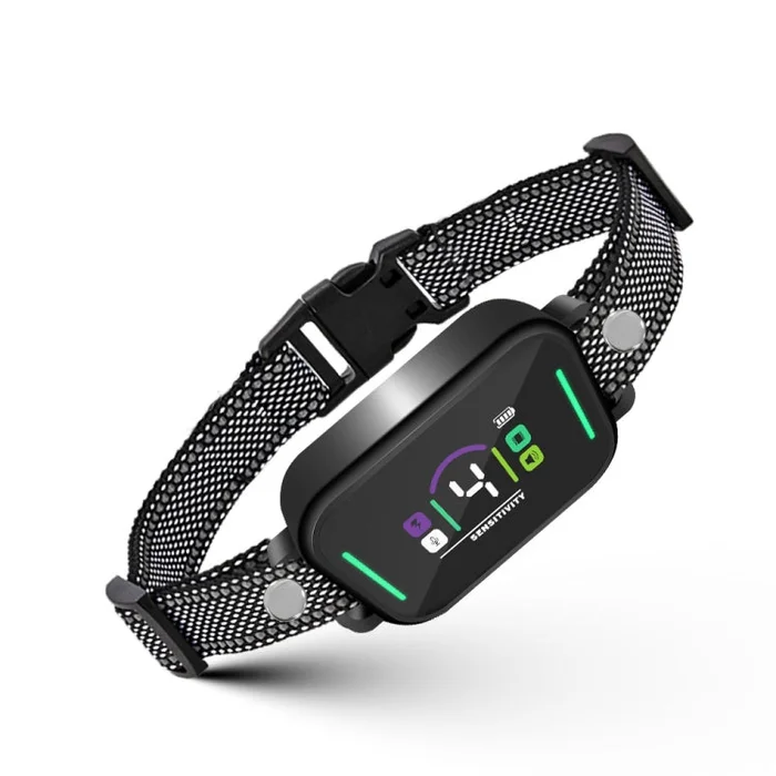 Color Screen Stop Bark Dog Trainer Anti Barking Pet Products(Black)