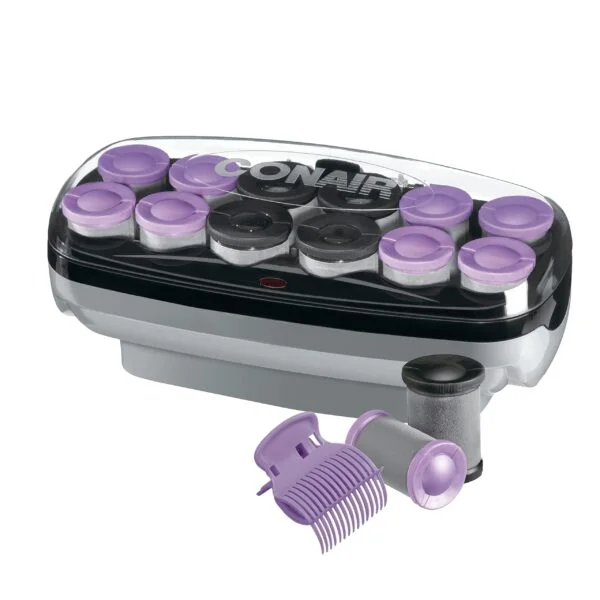 Conair Hot Rollers Hair Curlers for Long, Medium and All Hair, Heated Rollers with Roller Clips Included