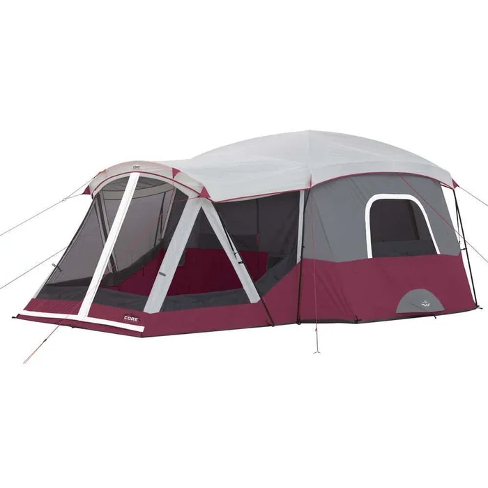 CORE 2 x CORE-40072 11-Person Family Outdoor Camping Cabin Tent with Screen Room (2-Pack)
