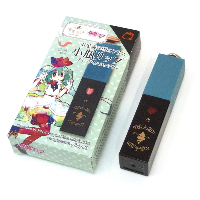 cosme play “Fairy Tale Cosmetics” x “Hatsune Miku” Collaboration Cosmetics ~ Alice in Wonderland ~ Small Bottle Lip Tea Time Rendezvous (Hatsune Miku) Lipstick 47g