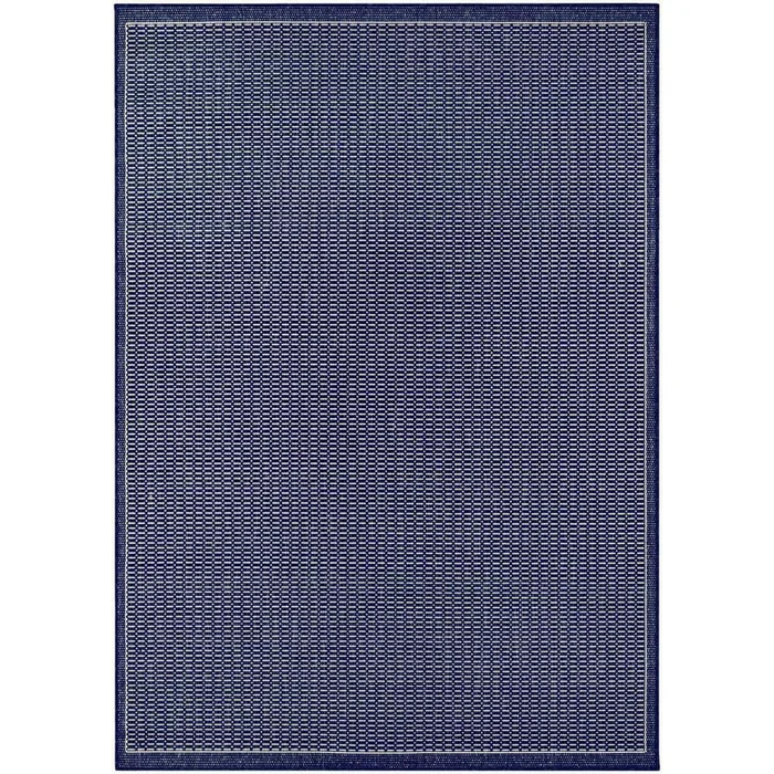 Couristan Recife Saddle Stitch Ivory-Indigo 8 ft. x 11 ft. Indoor/Outdoor Area Rug
