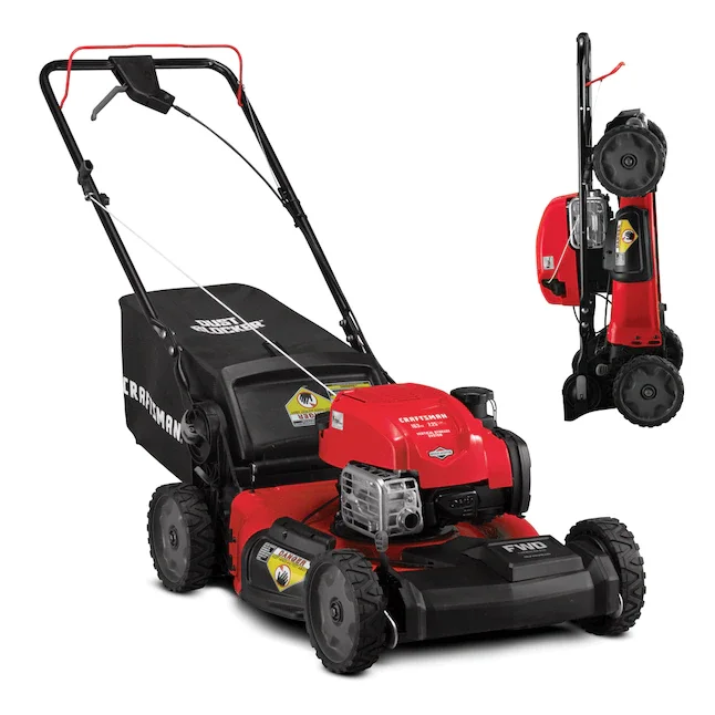 CRAFTSMAN CMXGMAM201201 M260 Vertical Storage 163-cc 21-in Self-propelled Gas Lawn Mower with Briggs & Stratton Engine