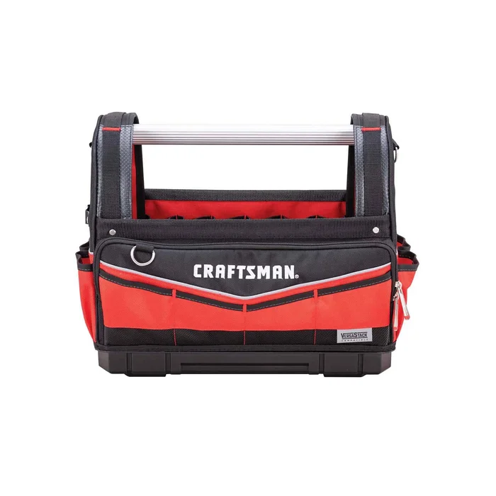 CRAFTSMAN VERSASTACK Red and Black Polyester 17-in Tool Tote