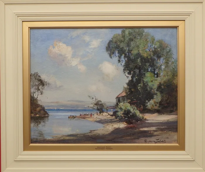 Cramond Ferry – Oil on Board by JA Henderson Tarbet