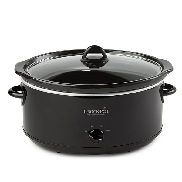 Crock-Pot Large 8 Quart Oval Manual Slow Cooker and Food Warmer, Black (SCV800-B)