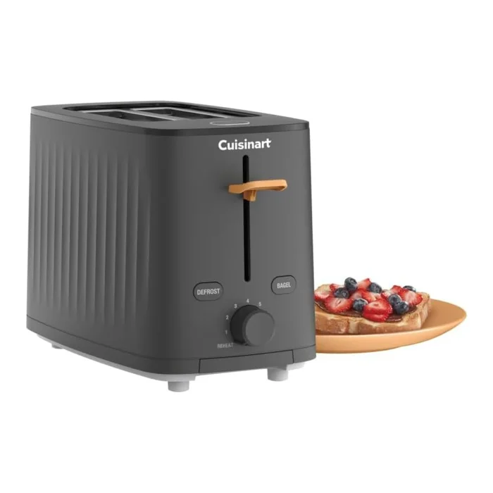 Cuisinart Soho Collection 2-Slice Toaster, 7 Toaster Setting, Defrost, Reheat, and Bagel Setting, Convenient Rear Cord Storage, Black, CPT-7BK