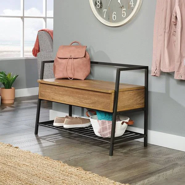 Curiod Storage Bench, Sindoori Mango Finish