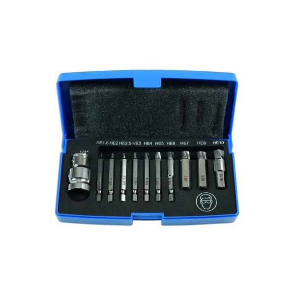 Damaged Cap Head Bolt & Screw Extractor Set – 11 Piece