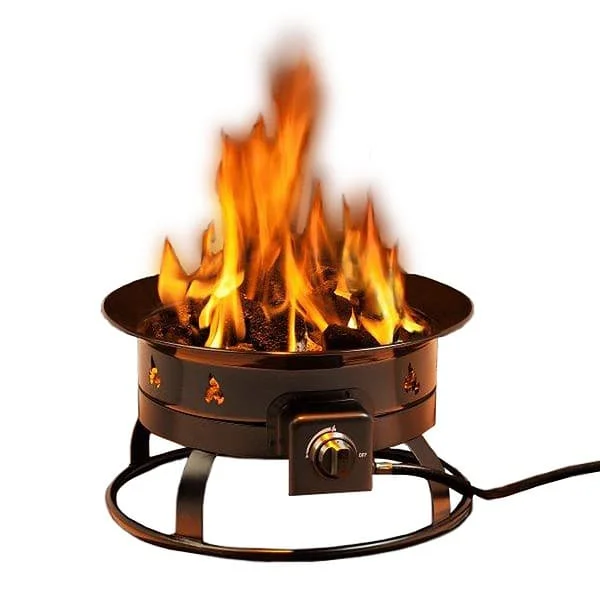 DestinationGear 19-in W 58000-BTU Black Portable Steel Propane Gas Fire Pit