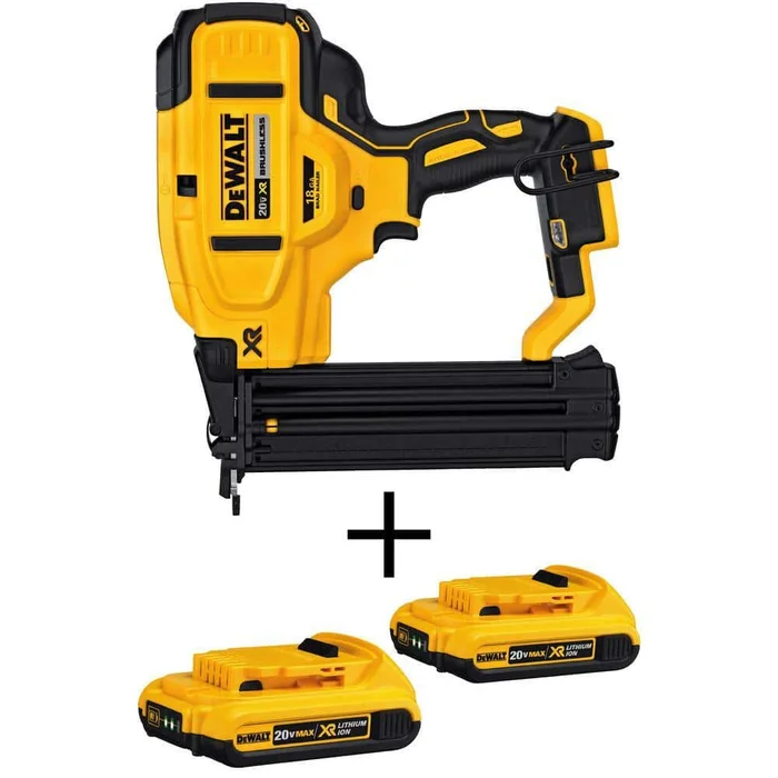 DEWALT DCN680B203 20V MAX XR Lithium-Ion 18-Gauge Cordless Brad Nailer and (2) .0Ah Batteries