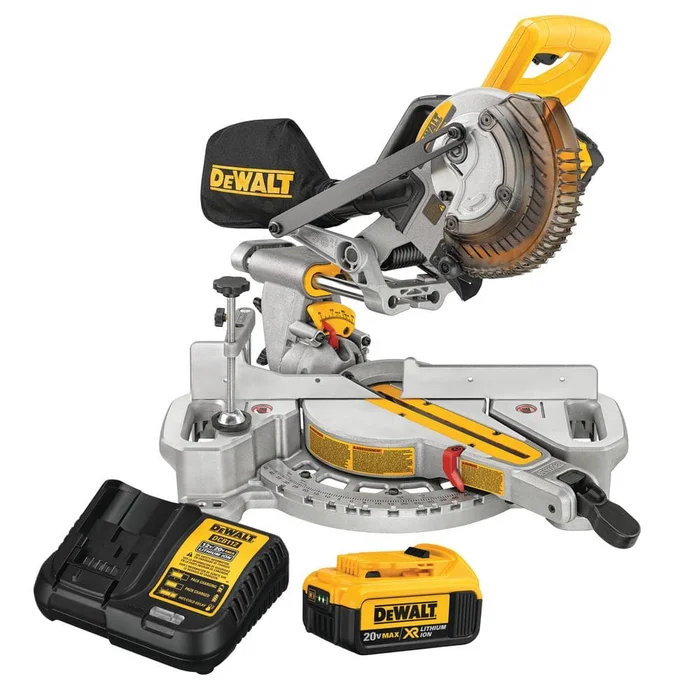 DEWALT DCS361M1 20V MAX Cordless 7-1/4 in. Sliding Miter Saw with (1) 20V Battery 4.0Ah