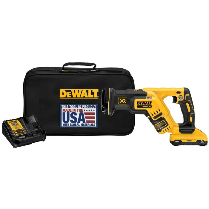 DEWALT DCS367L1 20V MAX XR Cordless Brushless Compact Reciprocating Saw with (1) 20V 3.0Ah Battery and Charger