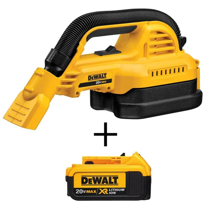 DEWALT DCV517BW204 20V MAX Cordless 1/2 Gal. Wet/Dry Portable Vacuum and (1) 20V MAX XR Premium Lithium-Ion 4.0Ah Battery