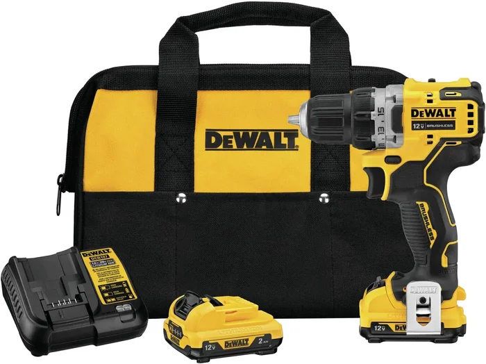 DEWALT Drill DCD701F2 XTREME 12-volt Max 3/8-in Brushless Cordless (2 Li-ion Batteries Included and Charger Included)