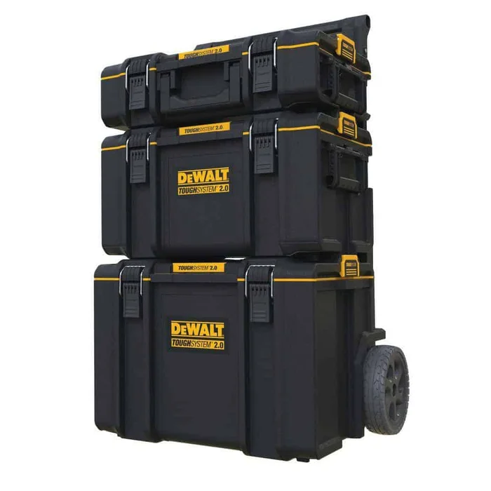DEWALT DWST08165W00450 TOUGHSYSTEM 2.0 Small Tool Box, TOUGHSYSTEM 2.0 22 in. Large Tool Box and TOUGHSYSTEM 2.0 24 in. Mobile Tool Box