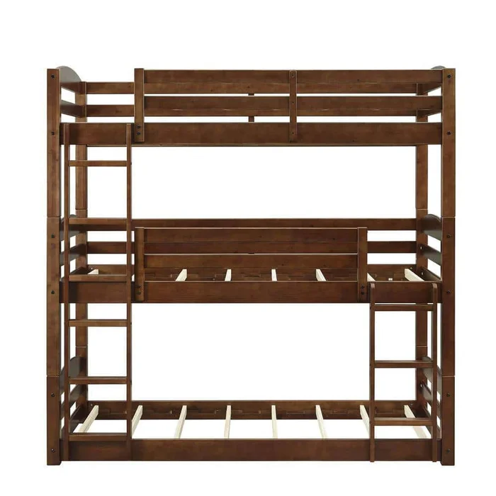 Dorel Living Noma Mocha Twin Triple Wood Bunk Bed Frame