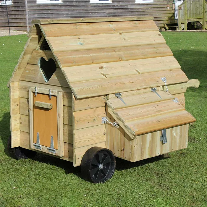 Dorset Stroller Chicken Coop – Ramp Door with Heart Window