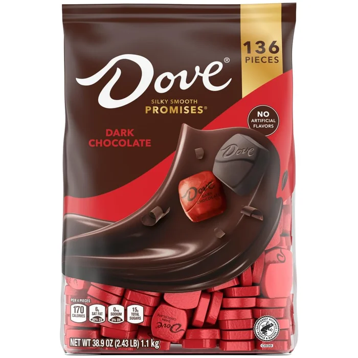 DOVE PROMISES Dark Chocolate Candy – Bulk Chocolate Candy Individually Wrapped, 136 Ct Bulk Bag