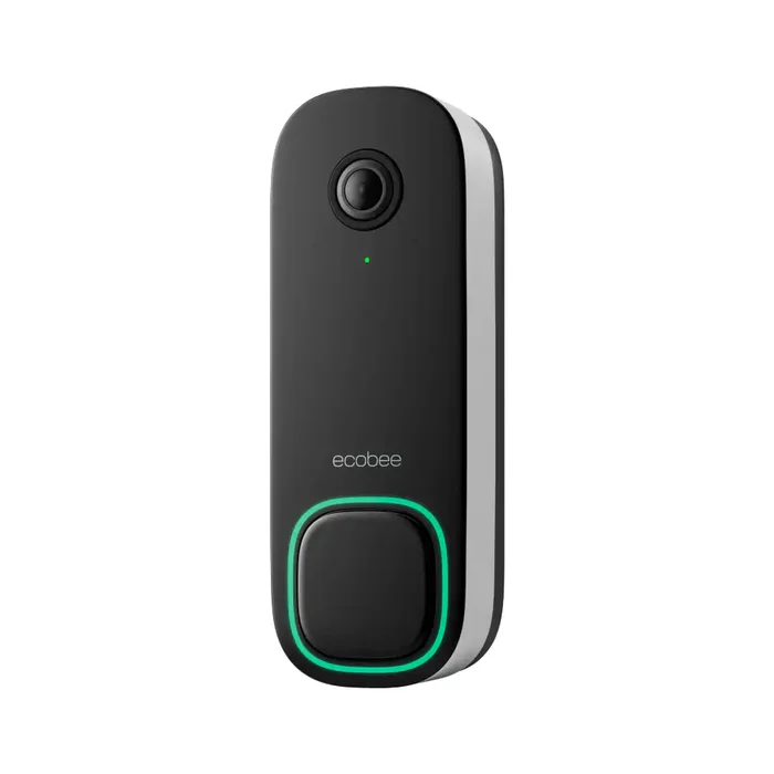 ecobee Smart Doorbell Camera (wired) Wired Wi-Fi Compatible Smart Video Doorbell in Black
