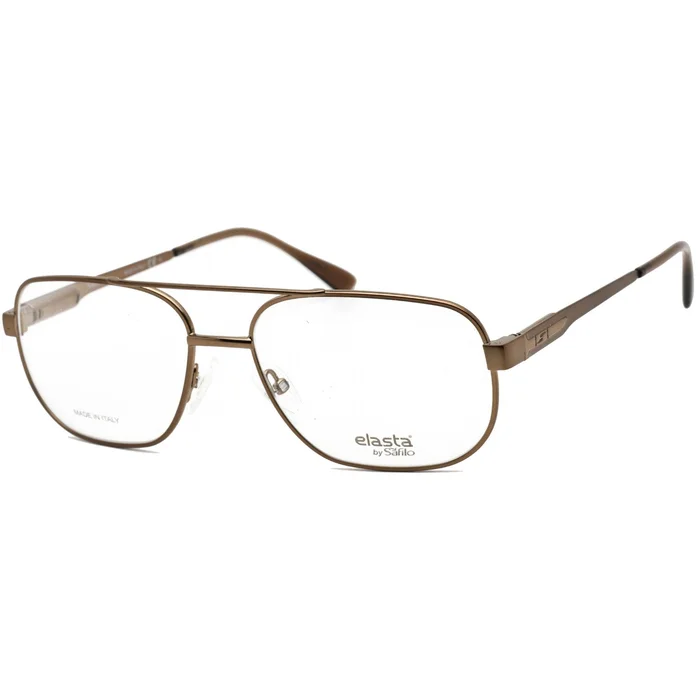 Elasta Men’s Eyeglasses – Clear Lens Brown Aviator Shaped Metal Frame | E 3121 009Q 00