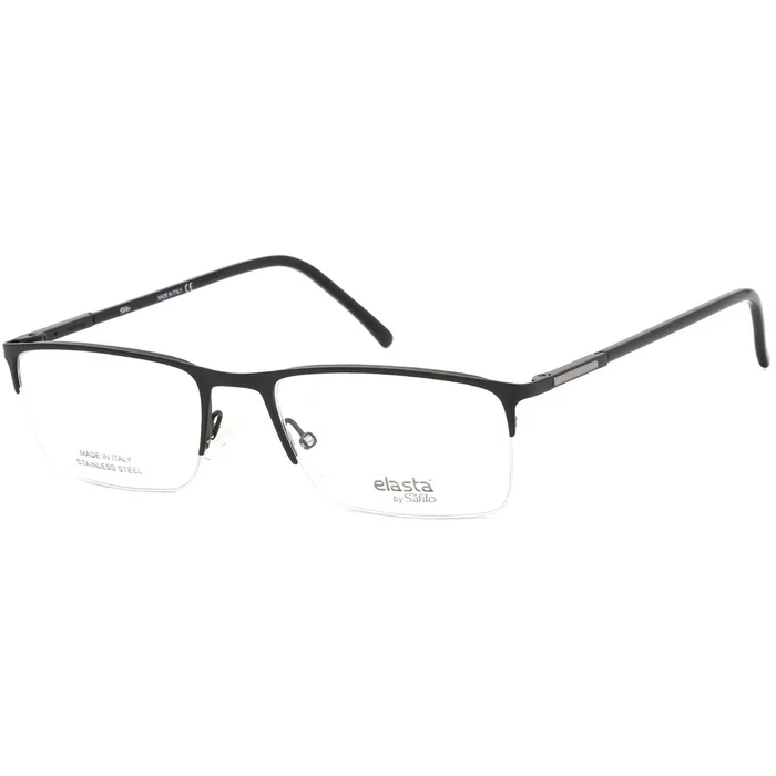 Elasta Men’s Eyeglasses – Clear Lens Matte Black Rectangular Frame | E 7233 0003 00