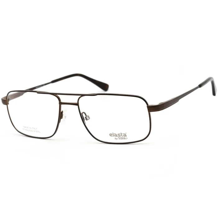 Elasta Men’s Eyeglasses – Full Rim Dark Brown Stainless Steel Frame | E 7236 0R0Z 00