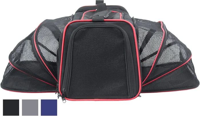 EliteField Expandable Soft Airline-Approved Pet Carrier Bag, Black