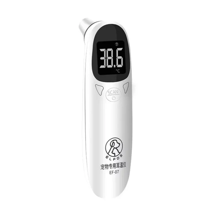ELOFS EF-07 Pet Dog Cat Ear Digital Thermometer Accurate Infrared Measuring Animal Thermometer(White)