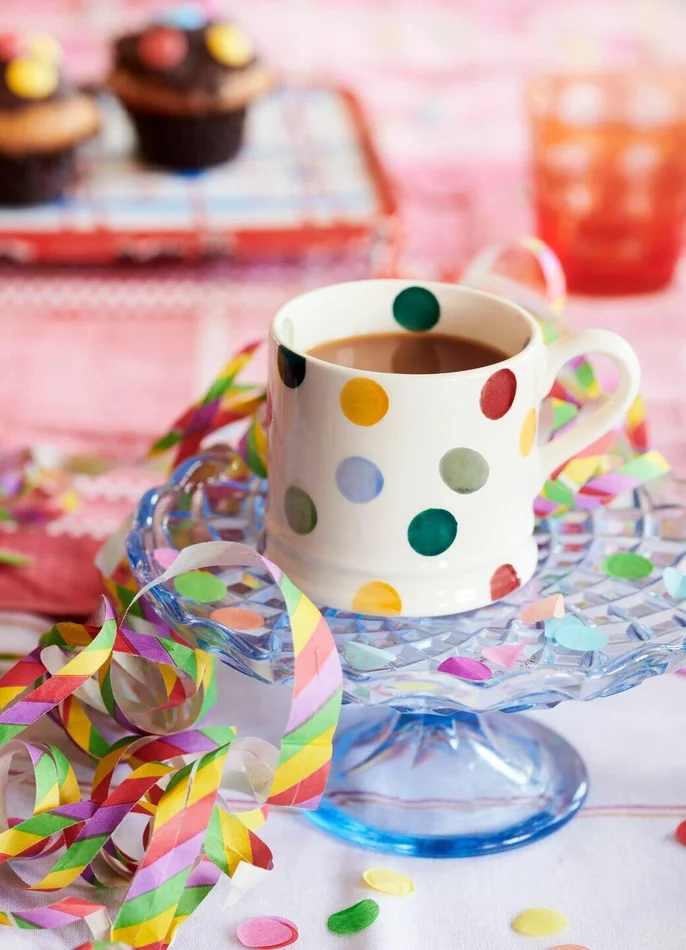Emma Bridgewater | Polka Dot Small Mug – Unique Handmade & Handpainted English Earthenware Tea/Coffee Mug