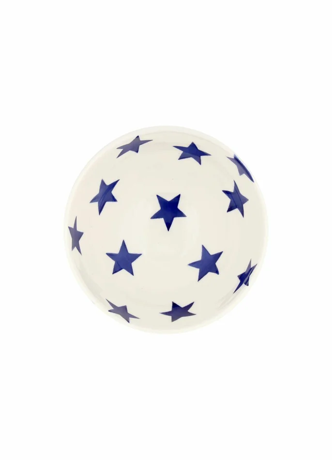 Emma Bridgewater Seconds Blue Star French Bowl – Unique Handmade & Handpainted English Earthenware Decorative Plates