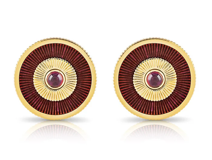 Fabergé Enamel & Ruby Cufflinks
