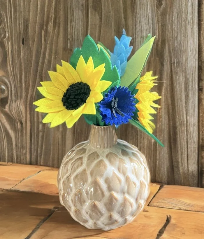 Felt Flowers Sunflower Petite Bouquet