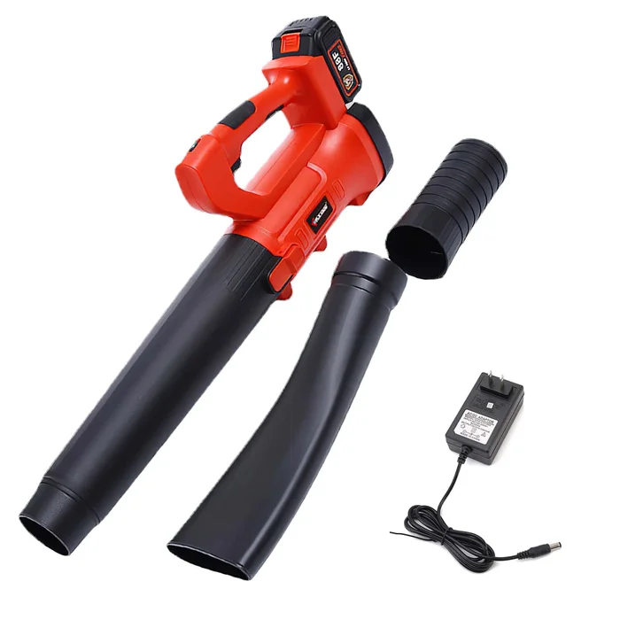 Fisca 21V 4AH Electric Cordless Leaf Blowers with 6 Gears for Kids Adults, 110MPH 400CFM for Lawn, Garage, Snow