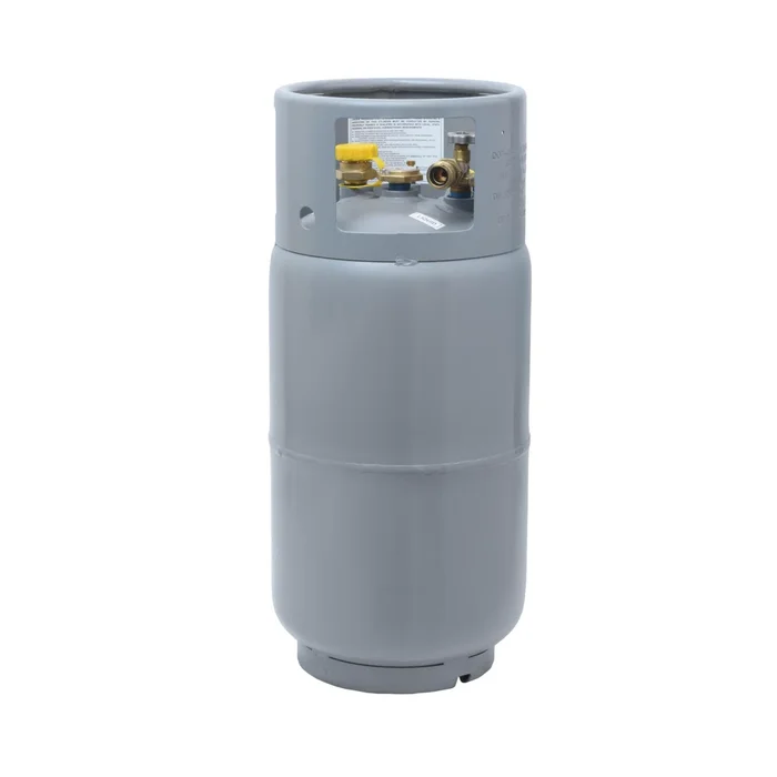 Flame King 33.5LB Empty Steel Forklift Propane Tank Cylinder with Built-in Gauge, Gray